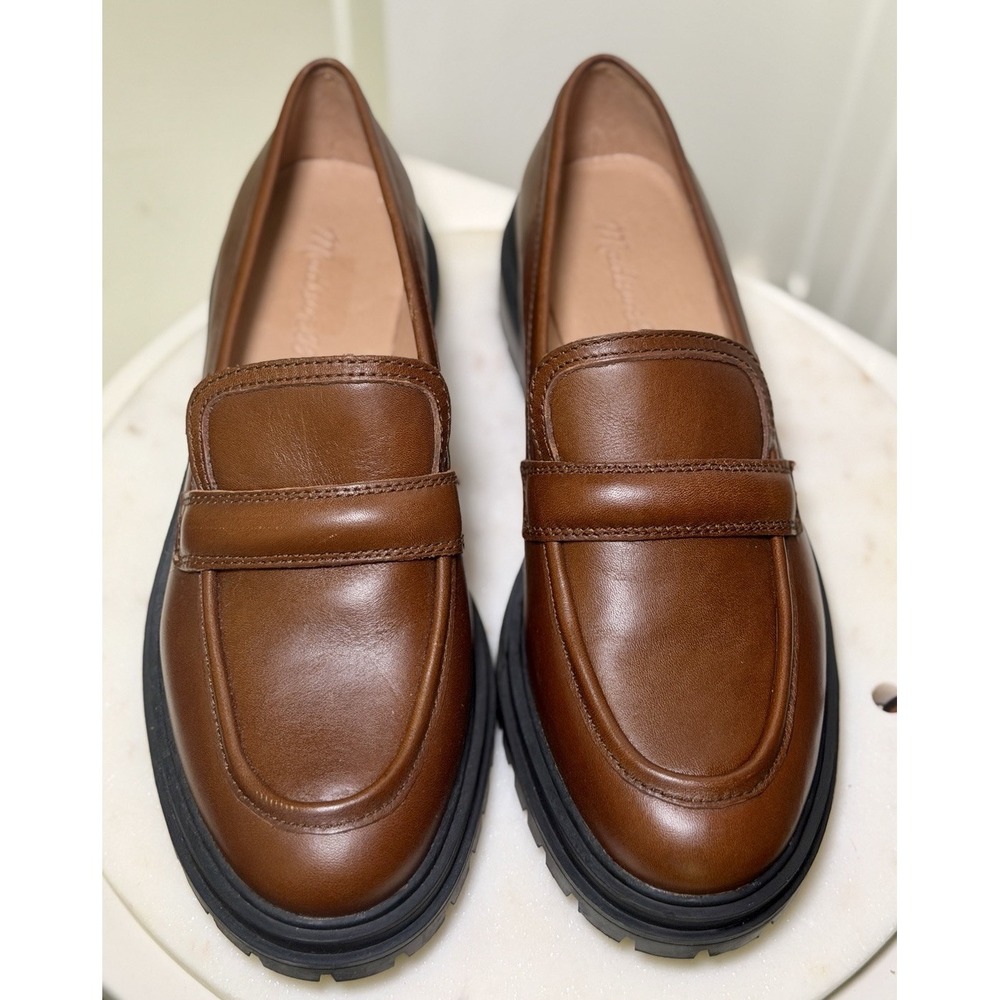 Madewell Brown Leather Penny Loafers